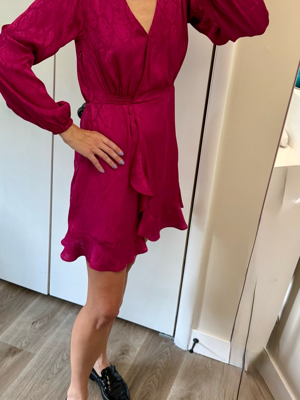 Michael Kors Raspberry Ruffle Dress